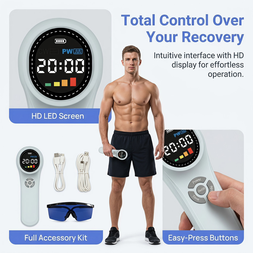 Red Light Therapy Device - อุปกรณ์บำบัดด้วยแสงสีแดงเพื่อบรรเทาอาการปวดสำหรับพนักงานออฟฟิศ อุปกรณ์ LLLT สำหรับอาการเจ็บปวดบริเวณไหล่ ข้อเข่า อุปกรณ์กายภาพบำบัดแบบพกพาสำหรับการฟื้นฟูอาการเมื่อยล้าของกล้ามเนื้อในชีวิตประจำวัน