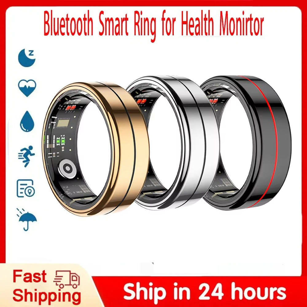 Blood Oxygen Monitor - แหวนสมาร์ท R04 สำหรับผู้ชายและผู้หญิง ตรวจสอบสุขภาพ การนอนหลับ กันน้ำ