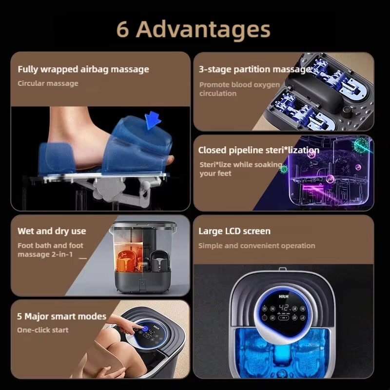 เครื่องนวดเท้าไฟฟ้าแบบพกพาพร้อ - Foot Bath Massager บทวิจารณ์และราคา