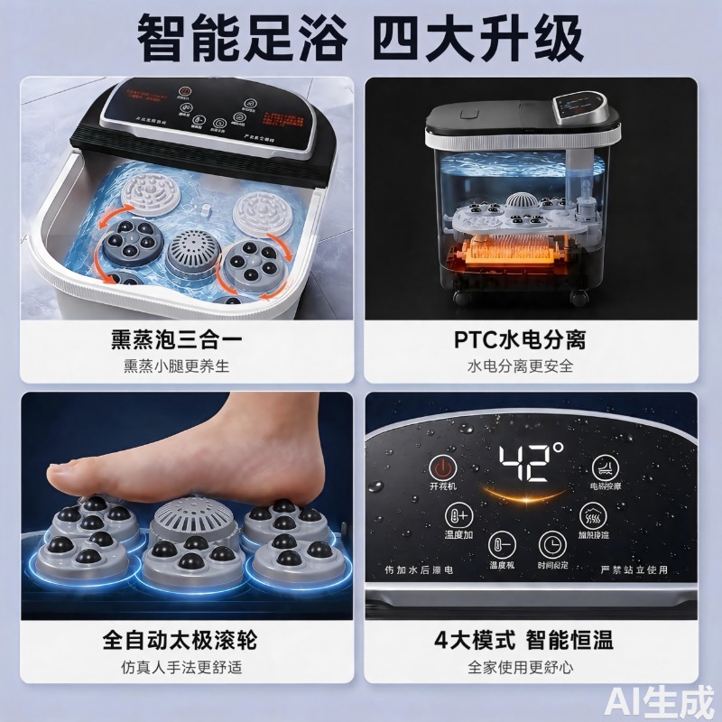 อ่างแช่เท้าไฟฟ้า, อ่างสปาพร้อม - Foot Bath Massager บทวิจารณ์และราคา