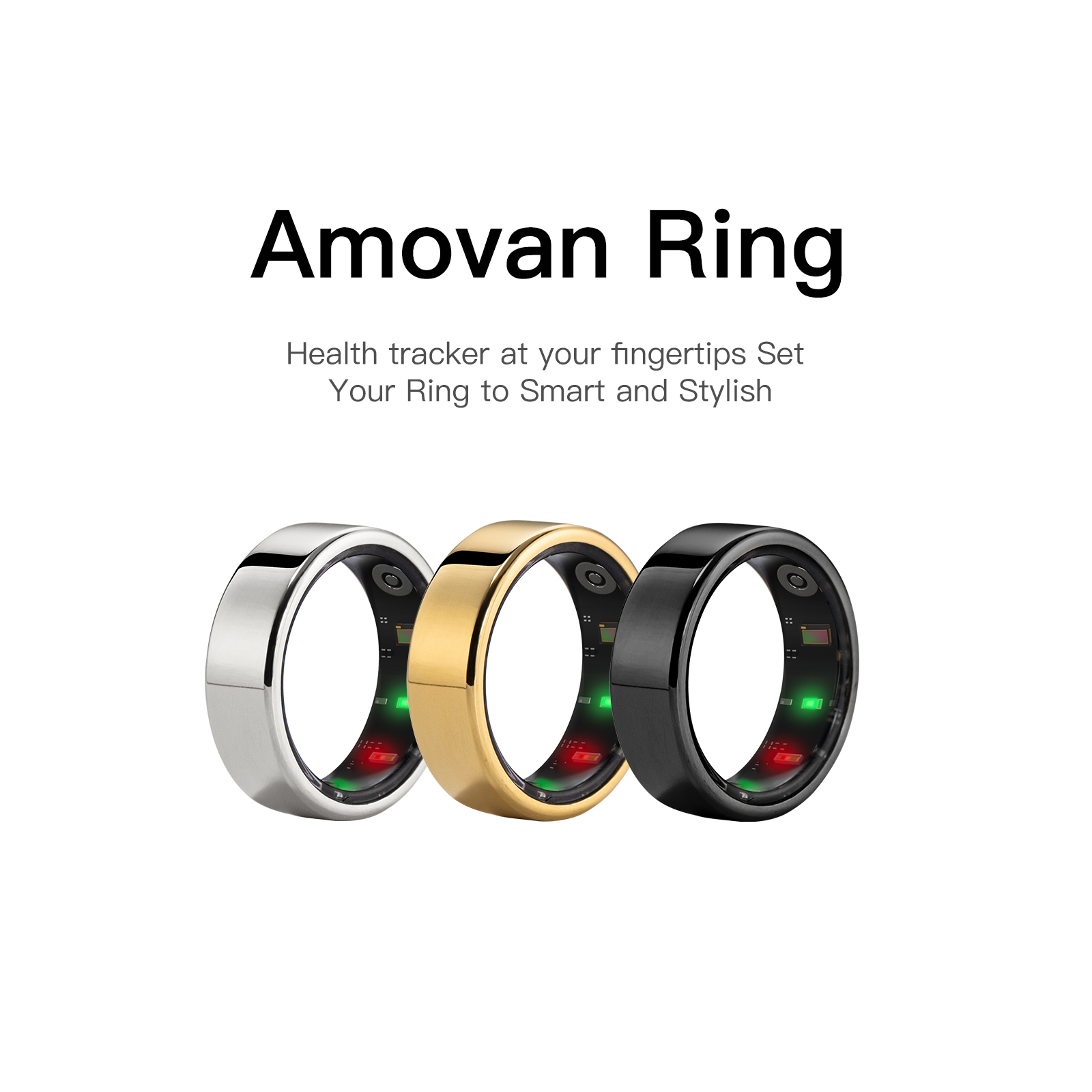 แหวนสมาร์ทสปอร์ตสำหรับผู้ชายที - Blood Oxygen Monitor บทวิจารณ์และราคา