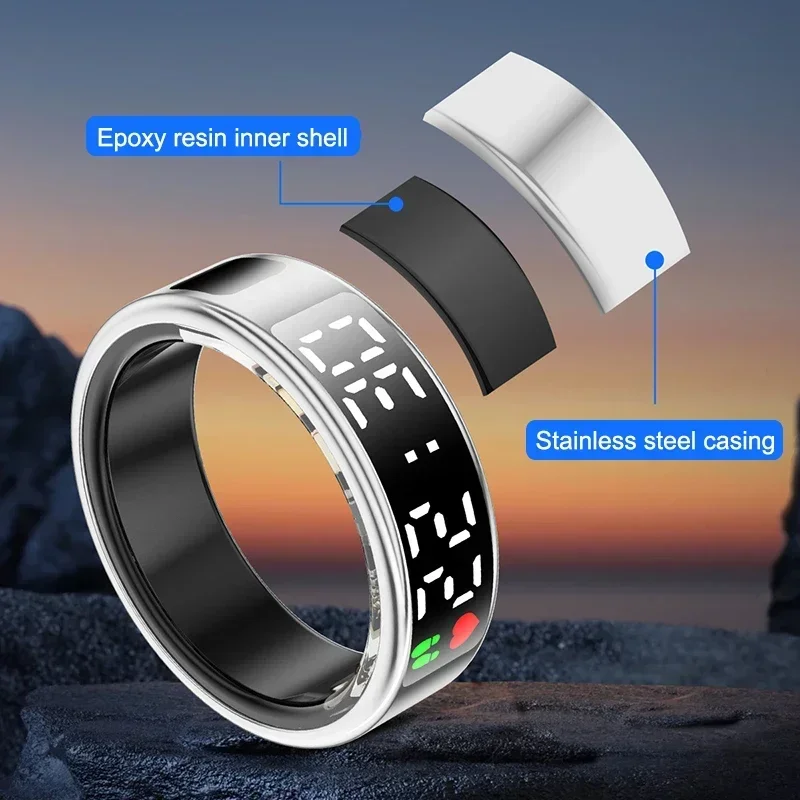แหวนสมาร์ทสําหรับผู้ชายผู้หญิง - Blood Oxygen Monitor บทวิจารณ์และราคา